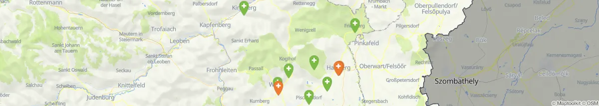 Kartenansicht für Apotheken-Notdienste in der Nähe von Strallegg (Gemeinde, Steiermark) (154)